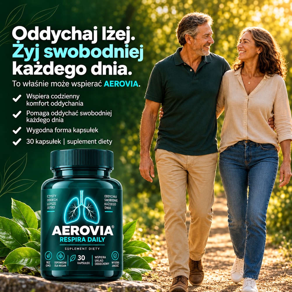 Para na spacerze z hasłem: Oddychaj lżej, żyj swobodniej każdego dnia