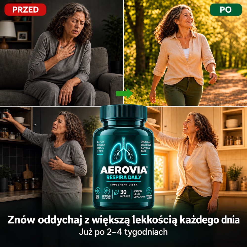 Porównanie przed i po stosowaniu Aerovia